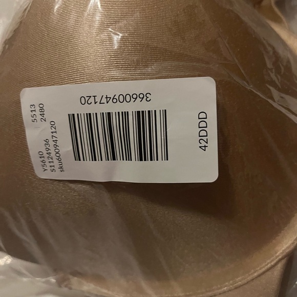 NWT Cacique Invisible Backsmoother Boost Plunge Bra nude 42DDD - Picture 3 of 6